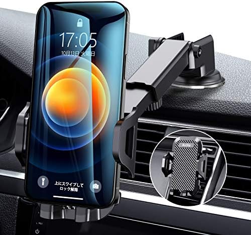 車載ホルダー Auckly スマホスタンド スマホ ホルダー 2in1強力ゲル吸盤式 エアコン出し口式兼用 オートホールド式 伸縮アーム 取り付け簡単 360度回転可能 片手操作 多機種対応 Iphone 11 Pro Max Xs Xs Xr X 8 7 6 Plus Samsung Galaxy S10 S10 S9 S8 S7