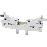 CashBeat Adjustable Multi-Clamp, Cymbal Stand Mount Holder, Quick Release | Silver stainless steel drum cymbal clamp, adjustable angle, drum hardware, premium build