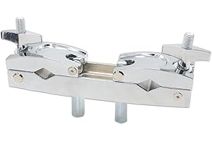 CashBeat Silver Adjustable Multi-Clamp, Quick Release Cymbal Stand Mount Holder, Crafted with Premium Stainless Steel, Ideal for Drum Cymbal Stands & Holders