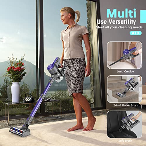 ZokerLife Cordless Vacuum, Stick Cordless Vacuum Cleaner with 2200mAh
