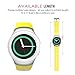 Gear S2 Watch Band, MoKo Soft Silicone Replacement Sport Band for Samsung Gear S2 (SM-R720 / SM-R730 ONLY) Smart Watch, NOT FIT S2 Classic Watch (SM-R732 & SM-R735), NOT FIT Gear Fit2 Watch, YELLOW