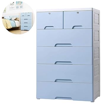 Nafenai 5 Drawer Plastic Storage Bin Baby Closet Toy Box