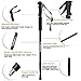 Bagail Trekking Poles Anti Shock Adjustable Hiking Walking All-Around Trail Poles with EVA Foam Handle - 1 Pair(Black)