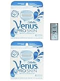 GlLLETTE Venus Pro Skin Refill Razor Blade Cartridges, 8 Count (2 Packs of 4) w/ Free Loving Care Conditioner Packette