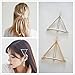 DierCosy Minimalist Dainty Gold Silver Hollow Triangle Geometric Metal Hairpin Hair Clip Clamps Accessories Barrettes Bobby Pin Ponytail Holder Statement Women's GIFT (gold and silver)