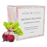 Noix de Coco Organic Superfood Face Mask in BEET ROOT (or ACAI, AVOCADO, CHARCOAL, MATCHA, TURMERIC). Reduces Pores & Acne. Tightening & Hydrating. All Natural, Vegan, Cruelty Free, Non-Toxic.