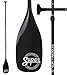 Super Paddles Pure Carbon Fiber SUP Paddle - 3-Piece Adjustable Stand Up Paddle with Paddle Bag Carbon Fiber Series Elite - Carbon Fiber Blade & Shaft