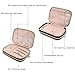 BAGSMART Double Layer Travel Jewelry Organizer Jewelry Storage Carrying Cases for Earrings, Necklaces, Rings, Pink