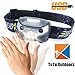 2 Packs 2017 Newest TuTu Outdoors Bright Flash Cree LED Headlamp Gesture Control Switch 500 lumens 300 Yards Rechargeable Lightweight 2.4 oz Waterproof 30 Hours Running Camping Hiking Everyday