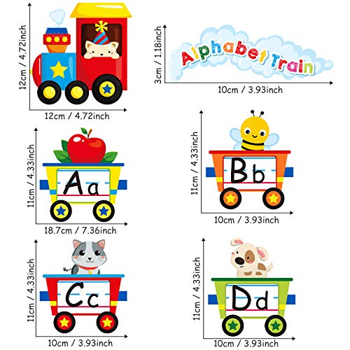 Alphabet Train Wall Decals Peel Stick Animals Alphabet Wall Sticker