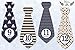 Nautical Baby Boy Monthly Milestone Tie Stickers for First Year 12 Pcs. Set Newborn Months No Glare Photo Props Necktie Onesie Stickers, Registry Shower Gift & Scrapbook Photo Memory Keepsake