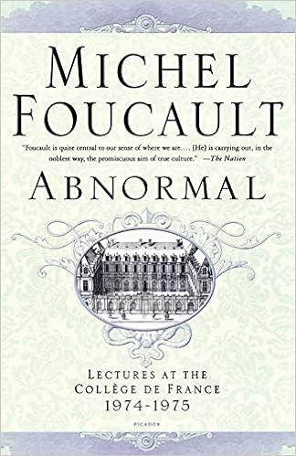 Abnormal Lectures At The College De France 1974 1975 Michel Foucault Lectures At The College De France 4 Foucault Michel Burchell Graham 9780312424053 Amazon Com Books