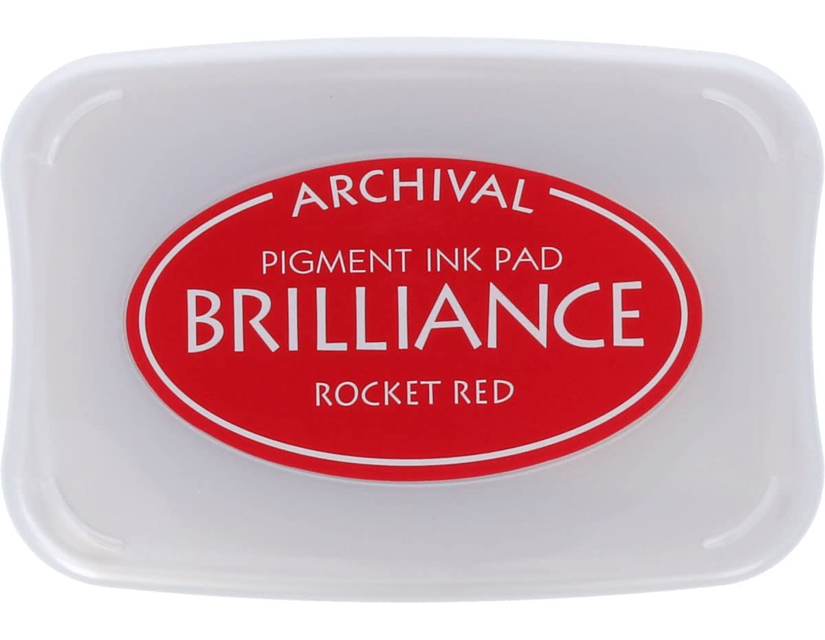 Tsukineko Brilliance Ink Pad, Rocket Red,BIP23
