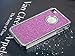 Pandamimi Deluxe Pink Chrome Bling Crystal Rhinestone Hard Case Skin Cover for Apple iPhone 4 4S 4G With 2 Pcs Screen Protector and Pink Stylus