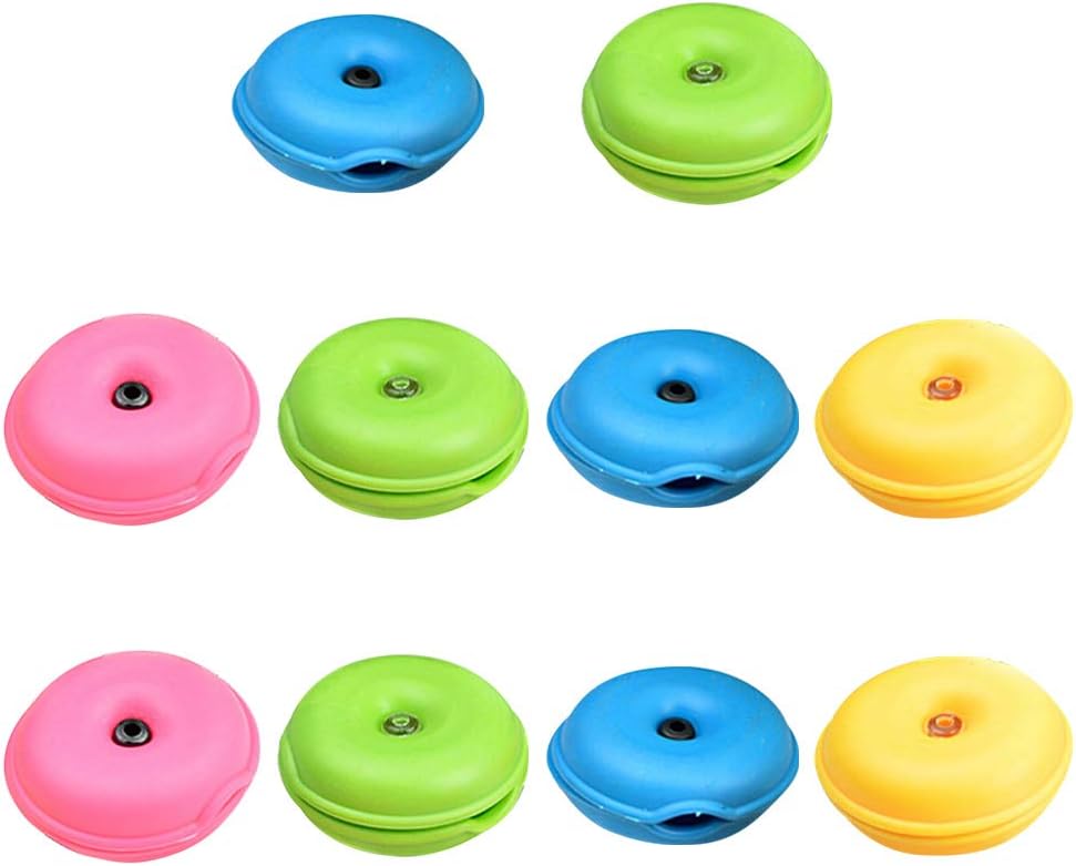 Cabilock 10pcs Round Cable Winder Cord Tidy Earphone Organizer Usb Cable Protector Case for Travel Home Use Random Color