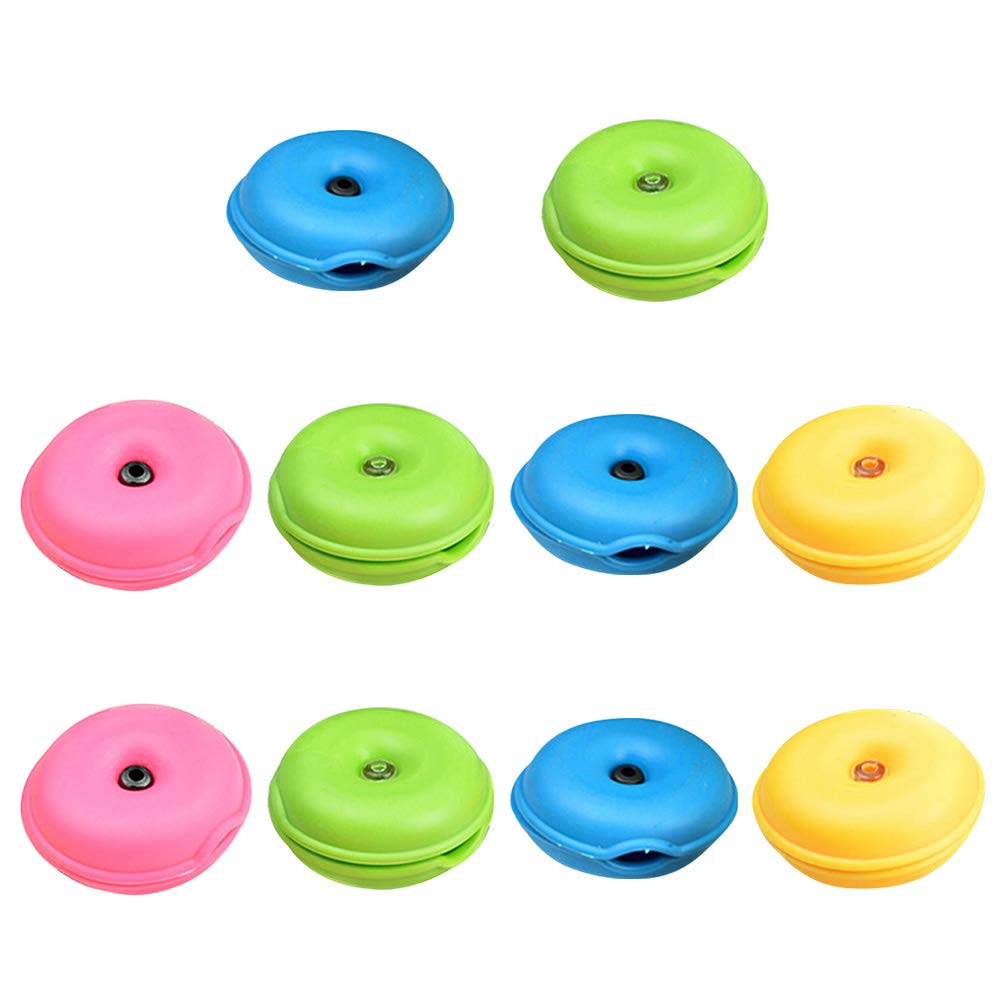 Cabilock 10pcs Round Cable Winder Cord Tidy Earphone Organizer Usb Cable Protector Case for Travel Home Use Random Color