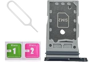 LNONLS Galaxy S24 Ultra Dual SIM Card Tray Slot Holder Replacement for Samsung Galaxy S24 Ultra 5G SM-S928U S928B/DS 6.8 inch with Sim Card Tray Open Eject Pin (Titanium Black)