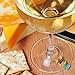 Hawaiian Beach Tropical Wine Glass Charms, Beach Theme Favors -Drink Markers For Parties, Set of 6, Wine Charms, Drink Markers with White Linen Storage Bag by Cork & Leaf