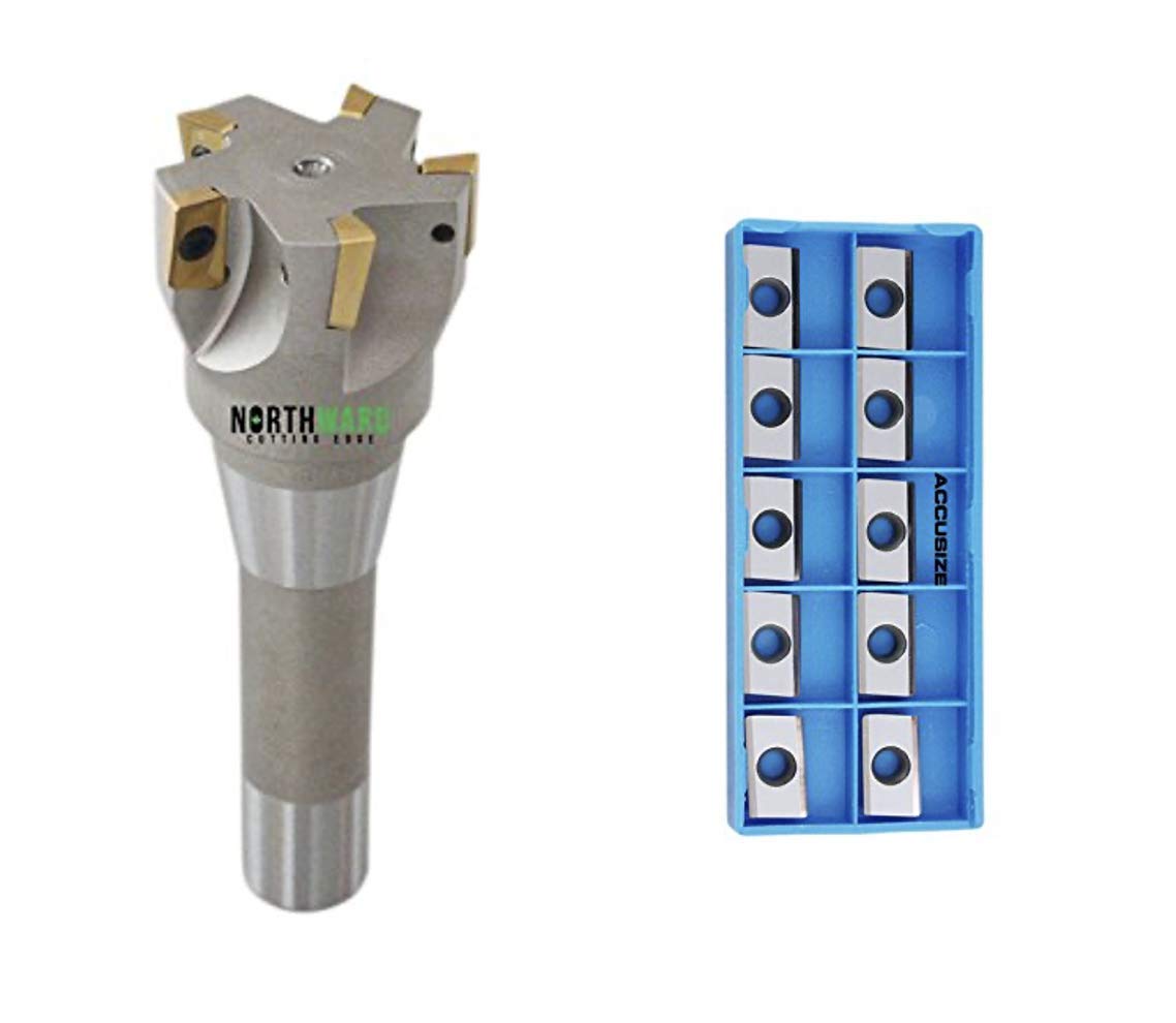 with Extra 10 Carbide Inserts for Machining Aluminum