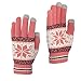 Touchscreen Texting Gloves - Outdoor Men's/Women's Warm Knit Winter Gloves,Pink,One size