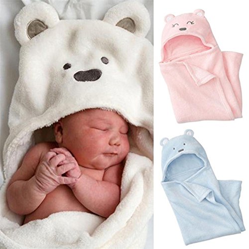 Hooded Towel for Baby,MM&I Lovely Soft Baby Blanket Towels Animal Shape Hooded Bath Towel Bathrobe Clothes (Blue)
