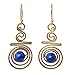 NOVICA Artisan Handmade 24k Gold Plated Lapis Lazuli Dangle Earrings Crafted Brass Blue Thailand Modern 'Follow The Dream'