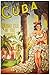 Poster Vintage Reproduction Travel Cuba - Holiday Isle of The Tropics - 16x24