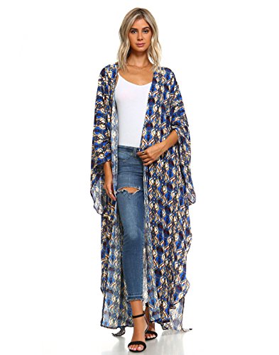 Frumos t4224 womens ankle length open front long cardig…