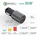 [Upgraded] Quick Charge 2.0 Car Charger 30W Dual Port with Qualcomm Certified - Smart 5V/2.4A +QC 2.0 12V/9V/5V for Samsung Galaxy S7/S6/Edge/Edge Plus,HTC One,LG,Nexus, iPhone 7/6S Plus,Tablets