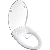 ANNWA Bidet Seat for Elongated Toilet Seat Non-Electric Soft Close with Quick Release Hinges for Easy Clean Dual Nozzle Front and Rear Wash(PG303A)