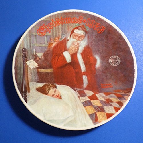 Edwin M Knowles China Company ** N Rockwell Christmas "Deer Santy Claus" #13 (1986) **84-R70-1.13