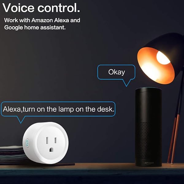 LNLN Smart Plug WiFi Socket Interruptor Remoto Timer Plug Smart Socket Control De Aplicaciones MViles Control De Voz Compatible Alexa Y Echo Y Google Home E IftttUS