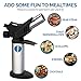 Culinary Torch Lighter for Creme Brulee, Sous Vide, Searing - Professional Food Cooking Torch for Chef and Home Kitchens - Handheld Butane Blow Torch for Art and Crafts by Ingeniosity Products