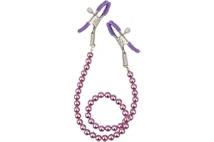 DECIXDE Body Clamps with Chain Necklace Adjustable Pressure Pearl Body Chains Necklace Stainless Steel Body Clips Non Piercing Faux Body Jewelry