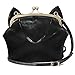 Xmlizhigu Women girls' Cute Fashion Cat Ear Outdoor Handbag Crossbody Shoulder Bag Black
