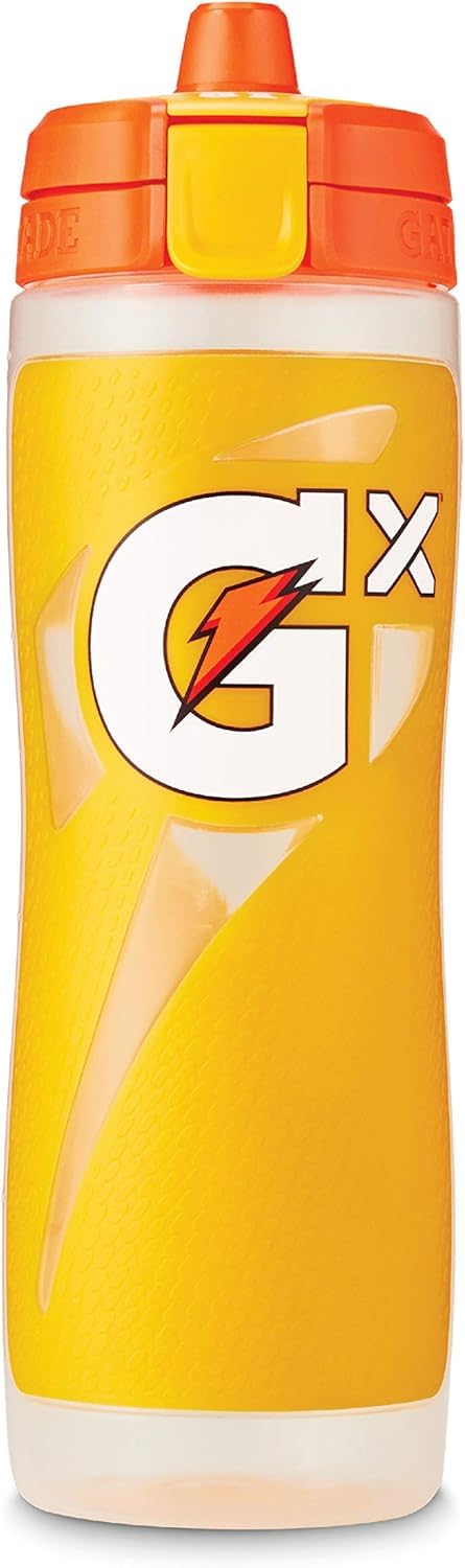 Gatorade GX Sistema de hidratación de la cocina, botellas de compresión sin deslizamiento de gx y gx de bebidas deportivas concentradas amarillo, plástico Gatorade GX Sistema de hidratación de la cocina, botellas de compresión sin deslizamiento de gx y gx de bebidas deportivas concentradas amarillo, plástico