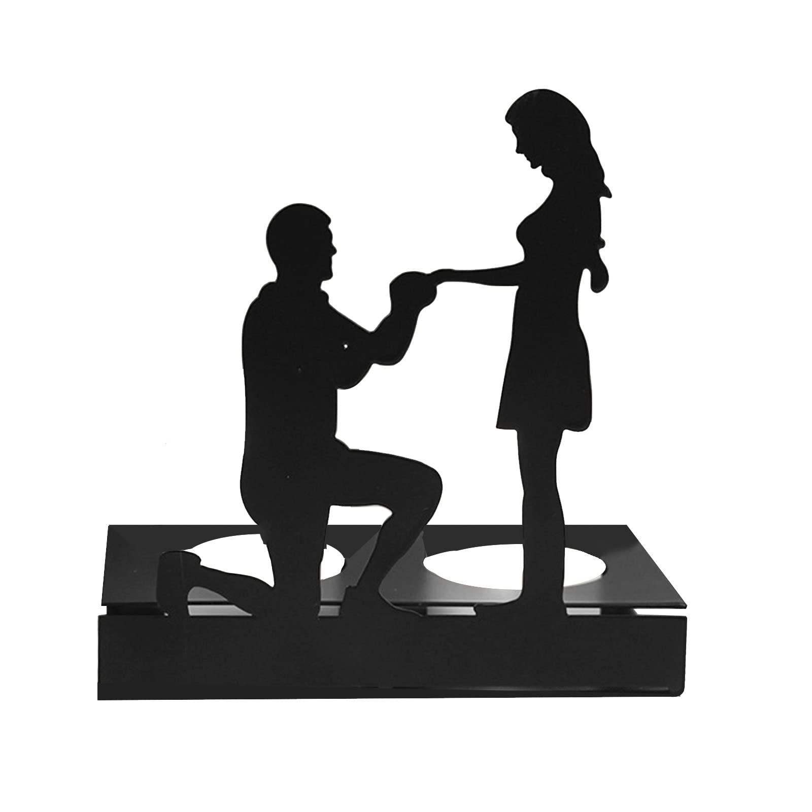 Hosoncovy Decorative Metal Tea Light Candle Holder Shadow Art Tea Light Candle Stand Tea Light Candle Tray Light Home Ornament for Home for Wedding for Anniversary (Propose)