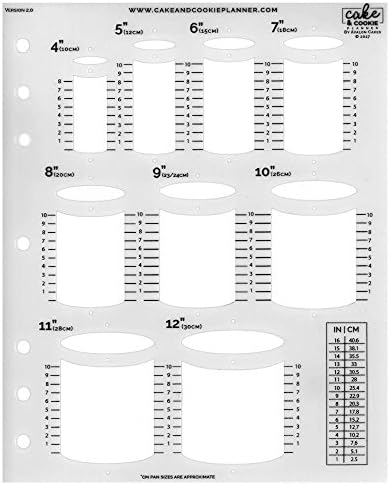 Cake Sketching Template Rounds v 2.0 by Cake & Cookie Planner