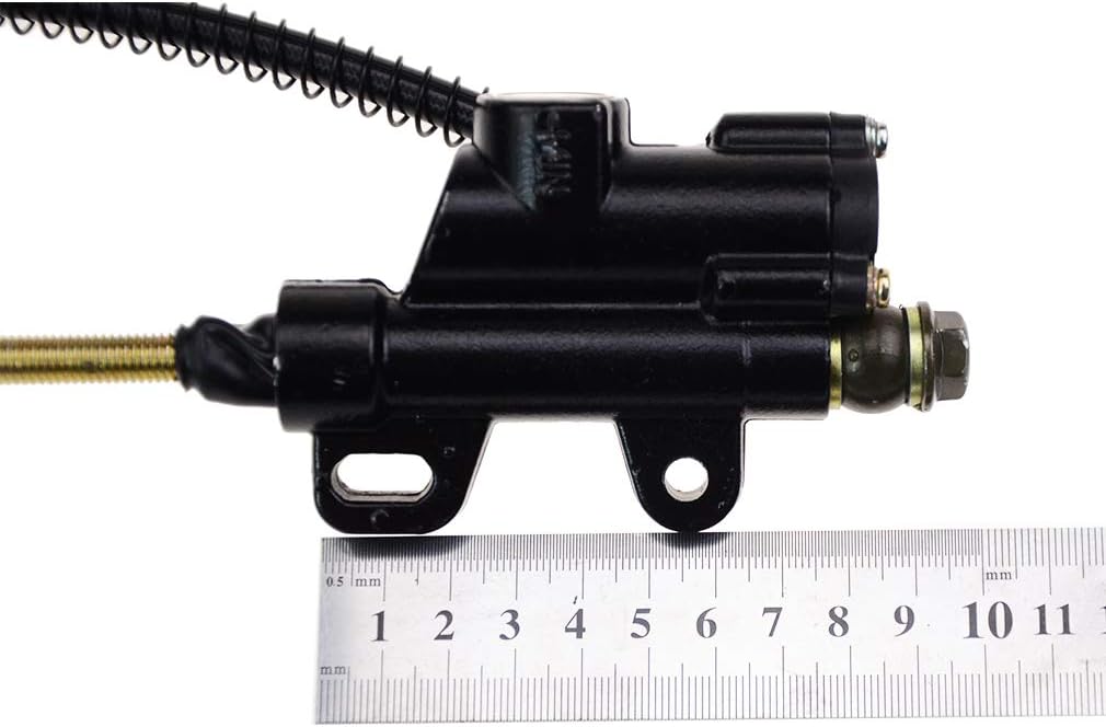 GOOFIT Universal Rear Foot Brake Clutch Folding Hydraulic Master Cylinders Pump Caliper Assembly Replacement for 50cc 70cc 90cc 110cc 125cc Motorcycle Dirt Bike Chinese ATV Quad Scooter - Image 4