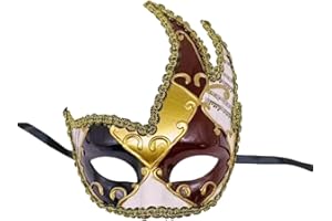 Sheliky Men's Masquerade Mask Costume Mask Vintage Venetian Carnival Cosplay Mask Halloween Party Mask