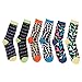 All4life Women's 6 Pairs Colorful Patterned Crew Socks