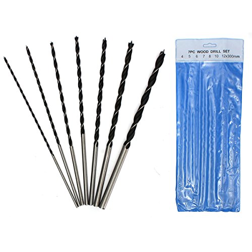 Buy 7 Pcs 12" Brad Point Drill Bits Set Tools Wood Boring Extra Long