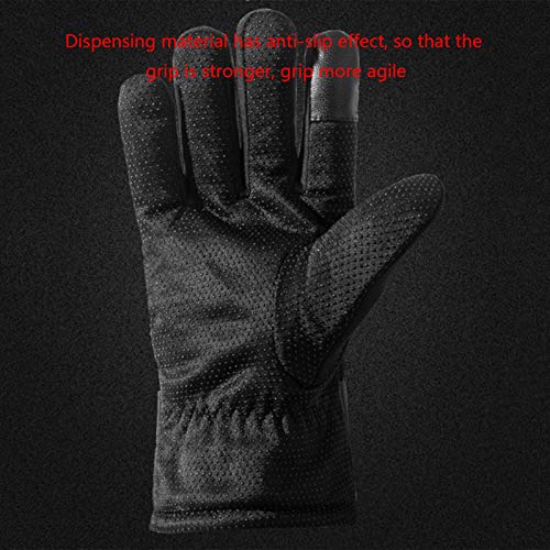 FUFU Fäustlinge Radfahrenhandschuhe, Winterlaufwerkscreenhandschuhe, Mountainbike Motorrad Angelhandschuhe (Color : Gray… – Bild 5