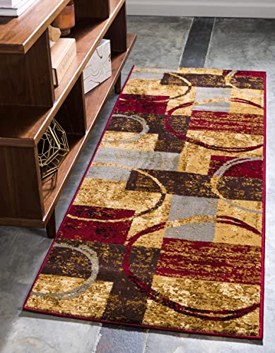 Unique Loom Barista Collection Area Rug - Kouillou (2' 2" x 5' 3" Runner, Multi…