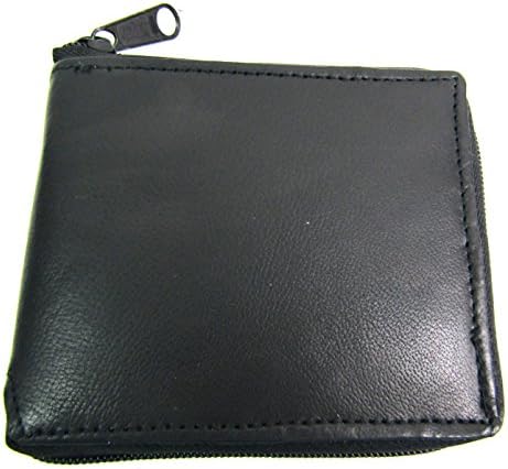 The Leather Emporium Men's Zip Around Credit Card Hlder Wallet Purse Pouch