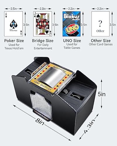 Automatic Card Shuffler - 1-4 Deck, Poker Shuffler Machine, Casino Card  Electric Shuffler, Lower Noise Playing Card Shuffler for UNO, Phase 10,  Skip Bo Card Games,Sleeved Card in Kenya | Whizz Card Shufflers