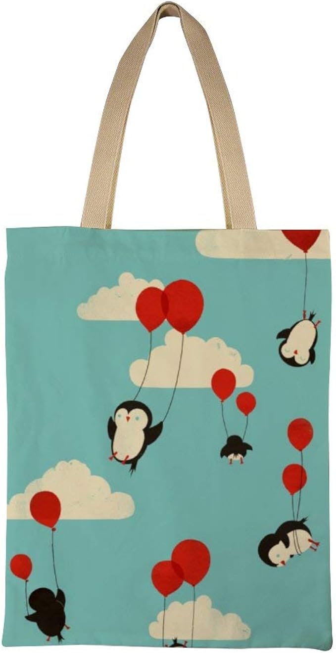 Amazon Co Jp 帆布 トートバッグ かわいい リトルペンギン キャンバスバッグ 手提げバッグ 大容量 手提げ 肩掛け おしゃれ カジュアル 通勤 通学 通園 旅行バッグ 母の日 プレゼント Clothing Accessories