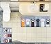 Huluwa Door Mat, Cute Cartoon Floor Mat Entry Carpet, Bathroom Absorbent Mat, Bedroom Area Rug Entrance Mat, Cat Palm, 23.6