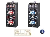 QFX SBX-412207BTRD Bluetooth Speaker with Built-in Amplifier