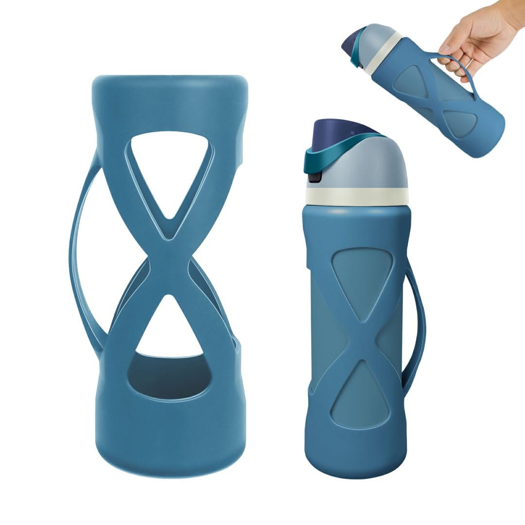 Photo 1 of Silicone Boot with Handle Compatible with Owala 24 oz, Full Protective Anti Scratch & Reduce Dent Sleeve Cover, All-Round Wrap Protector Compatible with FreeSip Water Bottles
